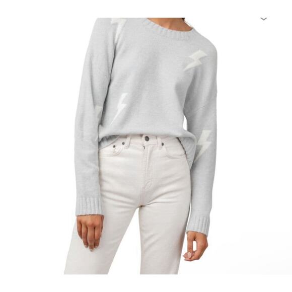 Rails Perci Cashmere Cotton Blend Baby Blue White Star Crewneck Sweater X-Large - Picture 10 of 10